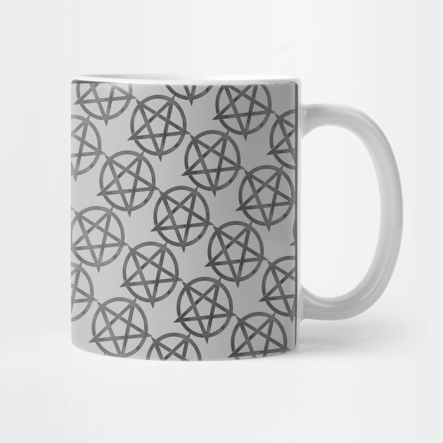 Black and Silver Pentagram Pattern by Wanderer Bat